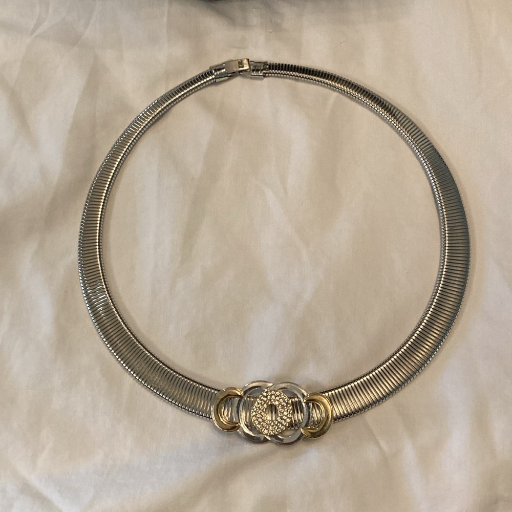 Silver Tone necklace with Distinct removable pendant.